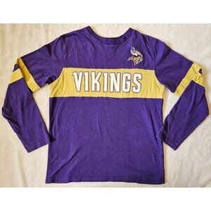 NFL VIKINGS G-III Hands High Adult Long Sleeve T-Shirt Medium Embroidered